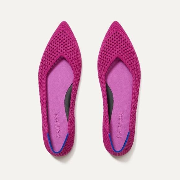 Rothy's The Point Flats Size 7.5 Purple Pink Ballet Comfort Career Sustainable - Picture 1 of 12